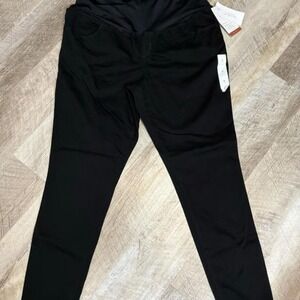 Isabel Maternity Black Skinny Jeans Jegging Size 2 Over The Belly